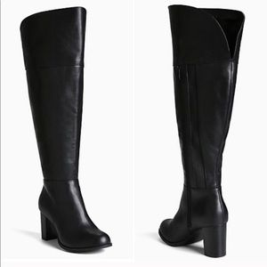 Torrid Over the Knee vegan black boot